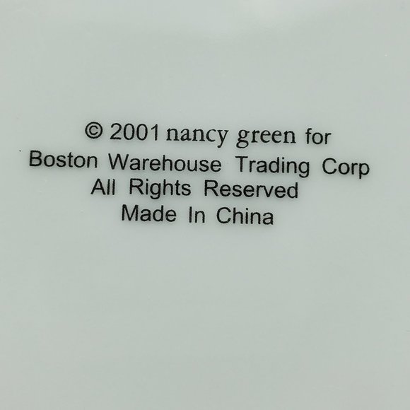 Boston Warehouse Wine & Cheese Appetizer Plates Nancy Green Dessert Snack Plates - Picture 6 of 6